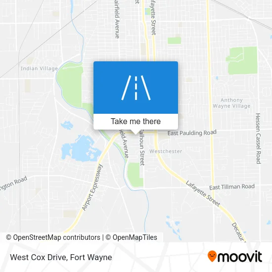 West Cox Drive map