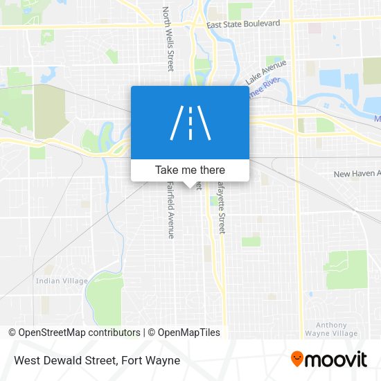 West Dewald Street map