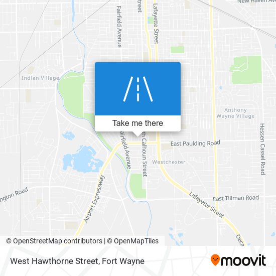 West Hawthorne Street map