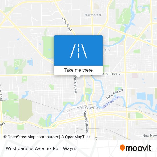 West Jacobs Avenue map