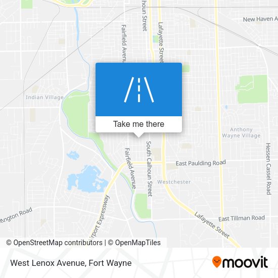 West Lenox Avenue map