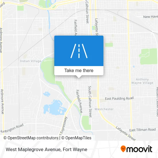 West Maplegrove Avenue map