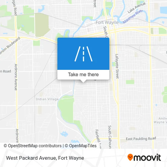 West Packard Avenue map