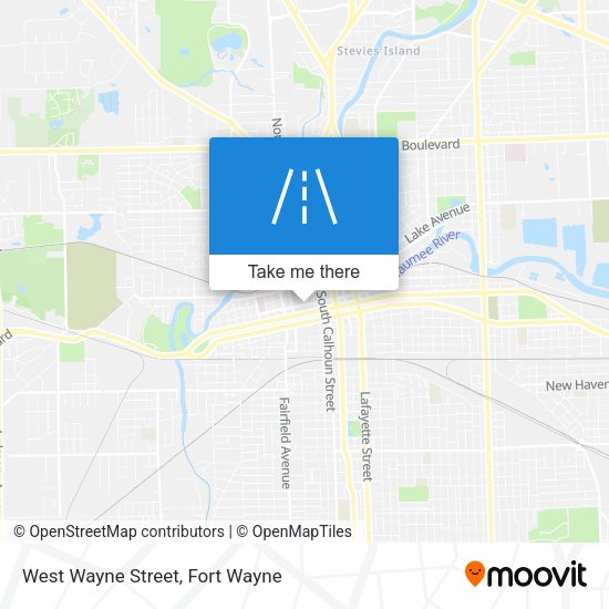 West Wayne Street map