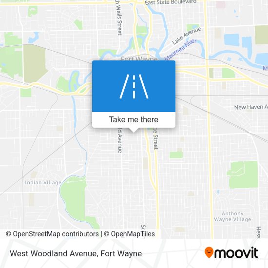 West Woodland Avenue map