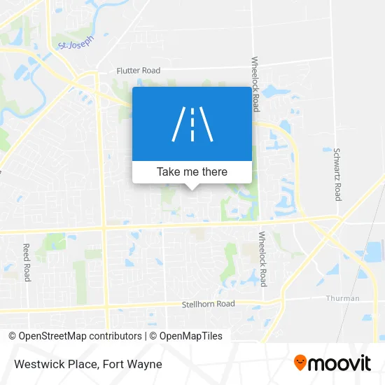 Westwick Place map