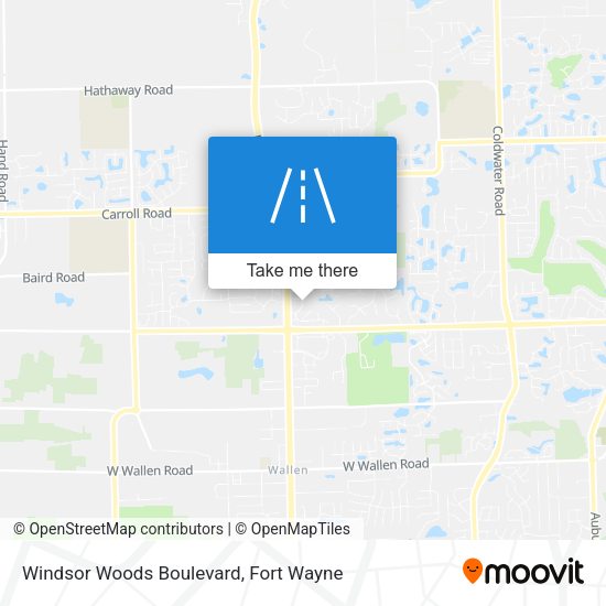 Windsor Woods Boulevard map