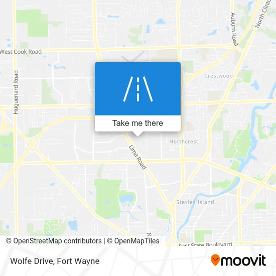 Wolfe Drive map