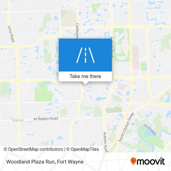Woodland Plaza Run map