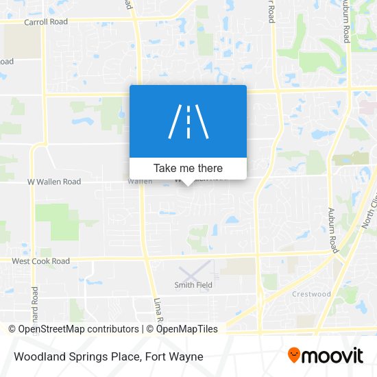 Woodland Springs Place map