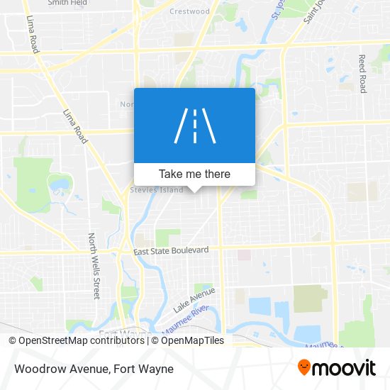 Woodrow Avenue map