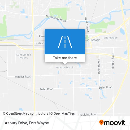 Asbury Drive map
