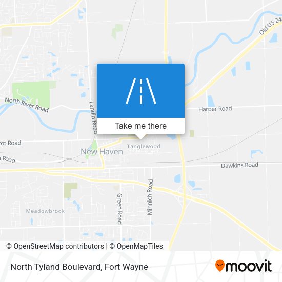 North Tyland Boulevard map