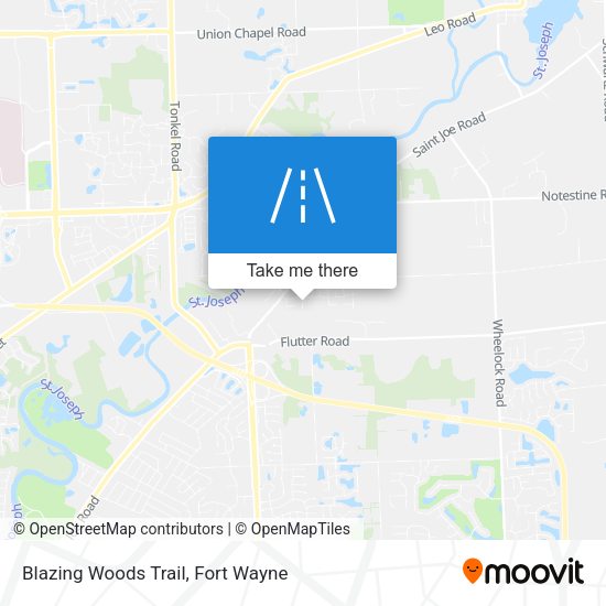 Blazing Woods Trail map