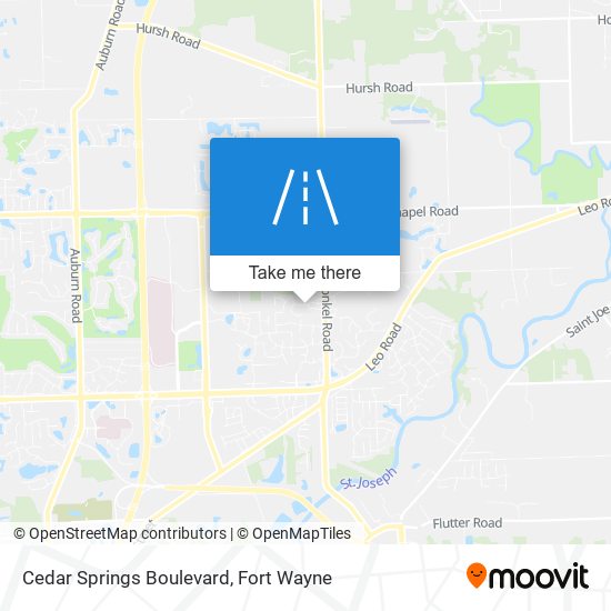Cedar Springs Boulevard map