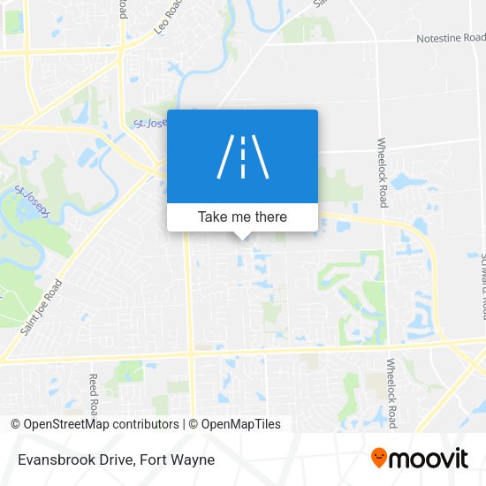 Evansbrook Drive map