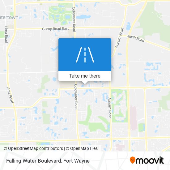 Falling Water Boulevard map