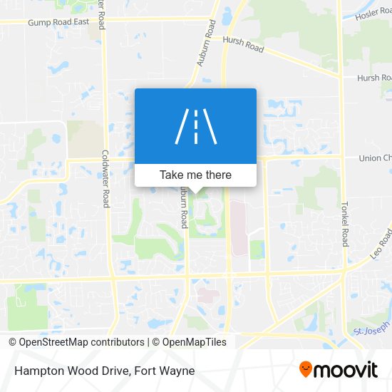 Hampton Wood Drive map