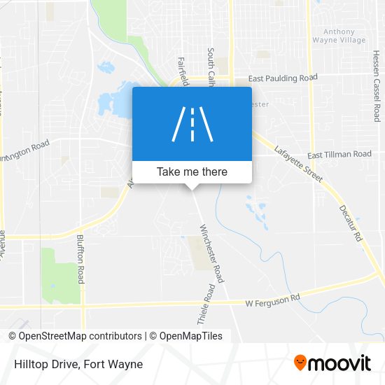 Mapa de Hilltop Drive