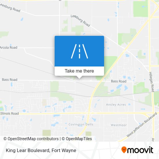 Mapa de King Lear Boulevard