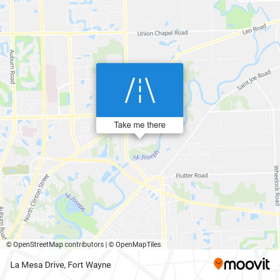 La Mesa Drive map