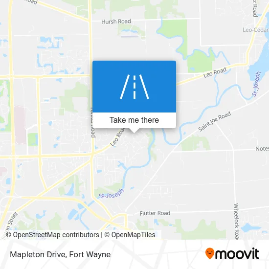 Mapleton Drive map
