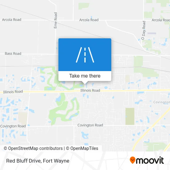 Red Bluff Drive map