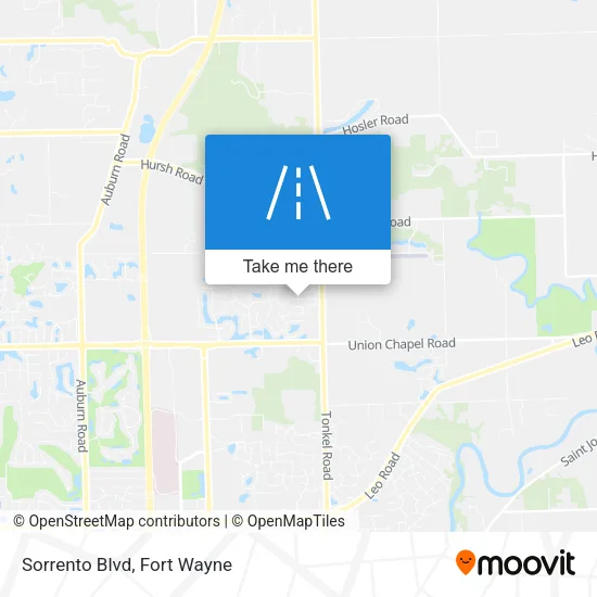 Sorrento Blvd map