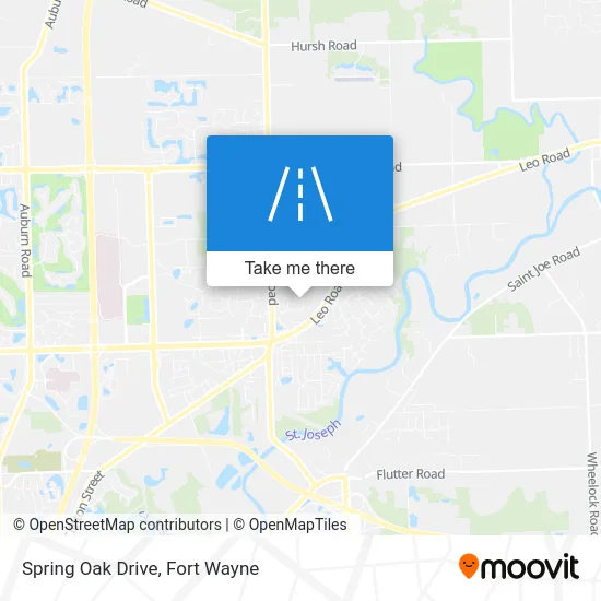 Spring Oak Drive map