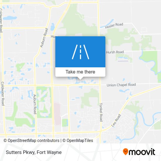 Mapa de Sutters Pkwy