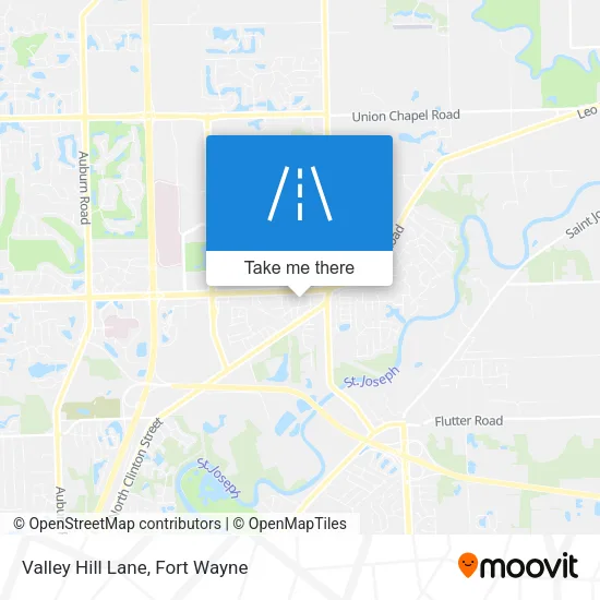 Valley Hill Lane map
