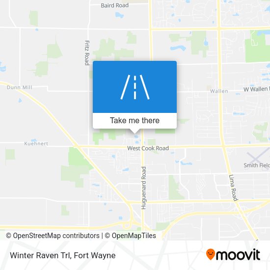 Winter Raven Trl map