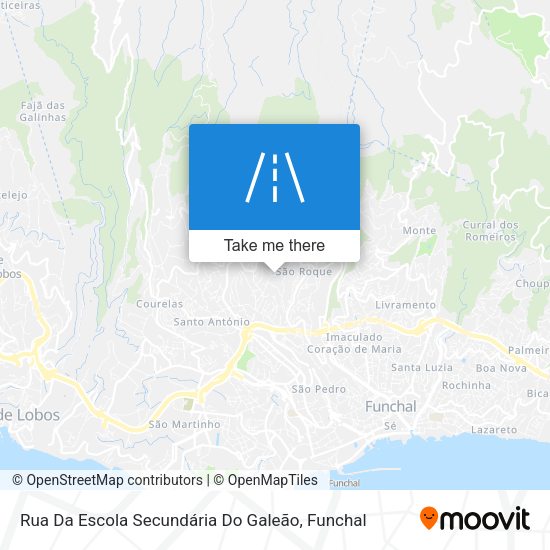 Rua Da Escola Secundária Do Galeão mapa