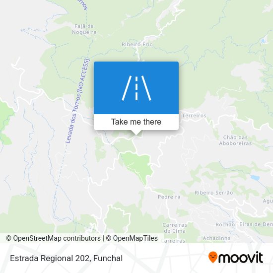 Estrada Regional 202 mapa