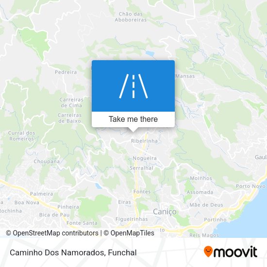Caminho Dos Namorados mapa