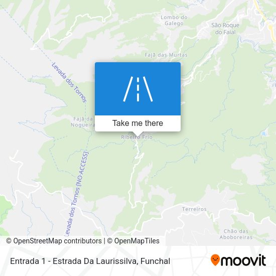 Entrada 1 - Estrada Da Laurissilva mapa