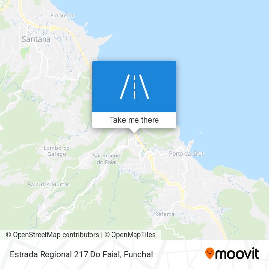 Estrada Regional 217 Do Faial mapa