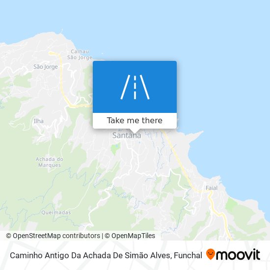 Caminho Antigo Da Achada De Simão Alves map