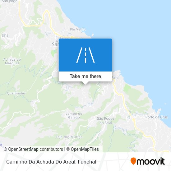 Caminho Da Achada Do Areal mapa