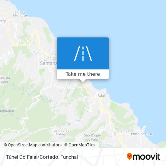 Túnel Do Faial/Cortado map