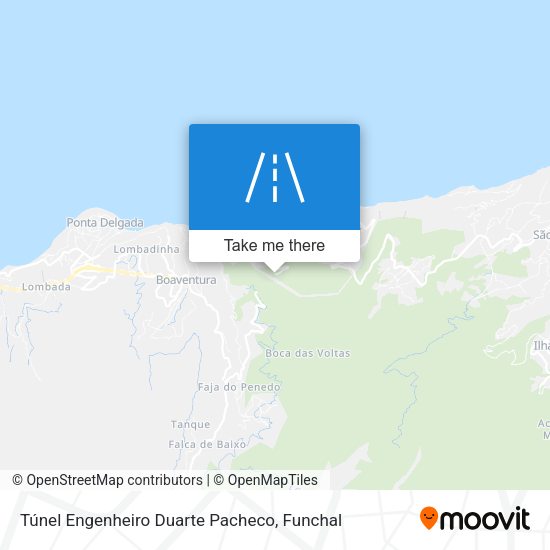 Túnel Engenheiro Duarte Pacheco mapa