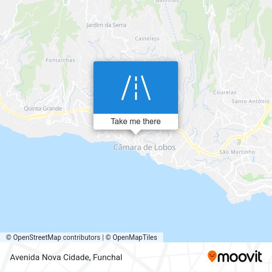 Avenida Nova Cidade mapa