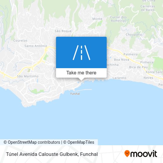 Túnel Avenida Calouste Gulbenk map