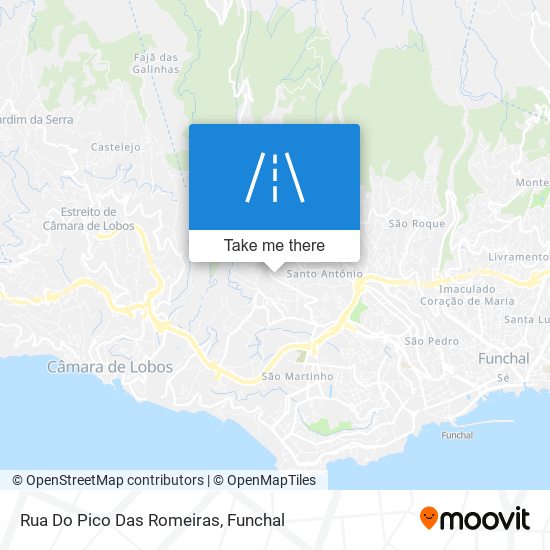 Rua Do Pico Das Romeiras mapa