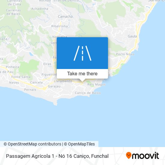 Passagem Agrícola 1 - Nó 16 Caniço map