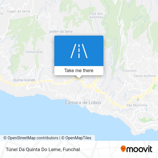 Túnel Da Quinta Do Leme mapa