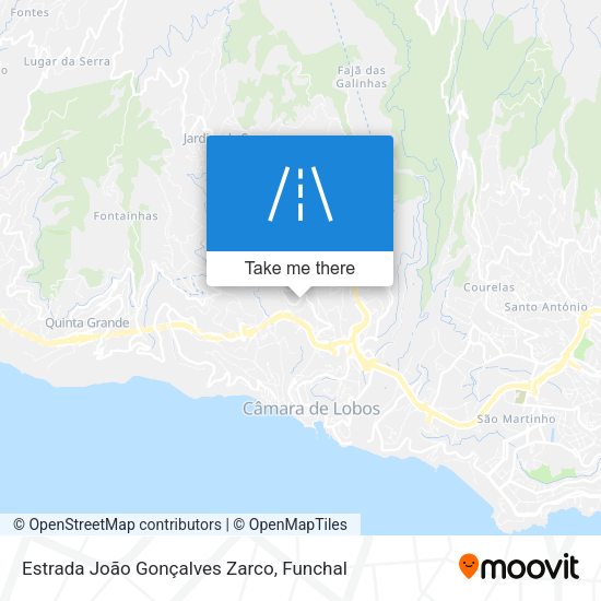 Estrada João Gonçalves Zarco mapa