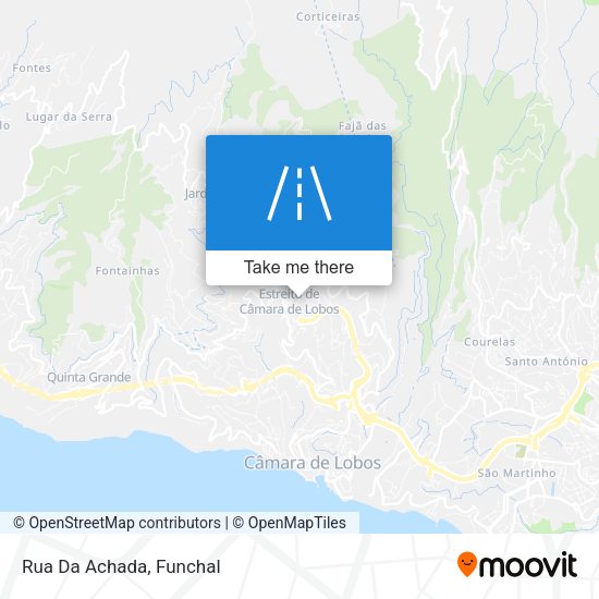 Rua Da Achada mapa