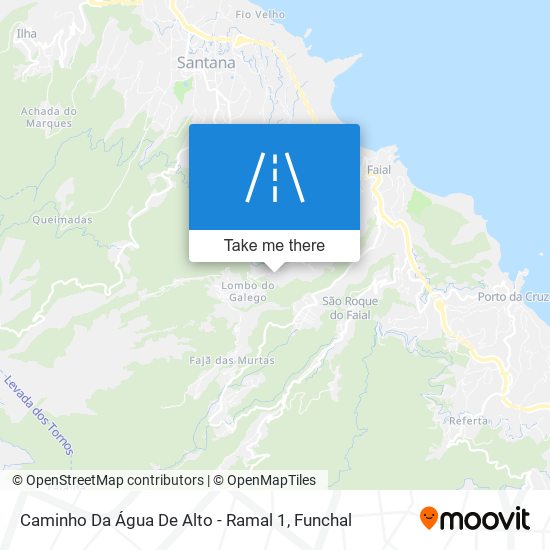 Caminho Da Água De Alto - Ramal 1 map