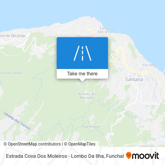Estrada Cova Dos Moleiros - Lombo Da Ilha mapa